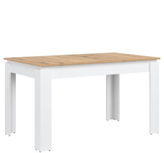 REMI biela/dub evoke ST06 rozkladací jedálenský stôl 135-175x80 cm