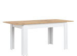 REMI biela/dub evoke ST06 rozkladací jedálenský stôl 135-175x80 cm