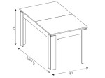 REMI dub evoke ST06 rozkladací jedálenský stôl 135-175x80 cm