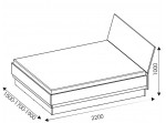 YORK Y18/180 S.P. posteľ s rozmermi 180x200 cm s úložným priestorom