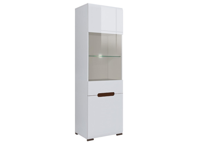 AZTECA TRIO biela/biely lesk REG1W1D/19/6, vitrína s LED osvetlením AZTECA TRIO biela/biely lesk REG1W1D/19/6, vitrína s LED osvetlením