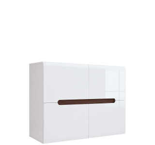 AZTECA TRIO biela/biely lesk SFK4D/8/11, komoda