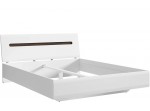 AZTECA TRIO biela/biely lesk LOZ/160, manželská posteľ 160x200 cm