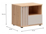 BREVAS dub artisan/kašmír KOM1S/L nočný stolík ľavý