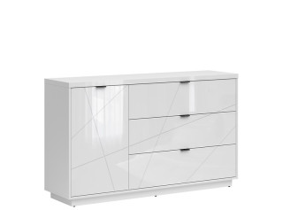 FORN biely lesk KOM1D3S, komoda FORN biely lesk KOM1D3S, komoda