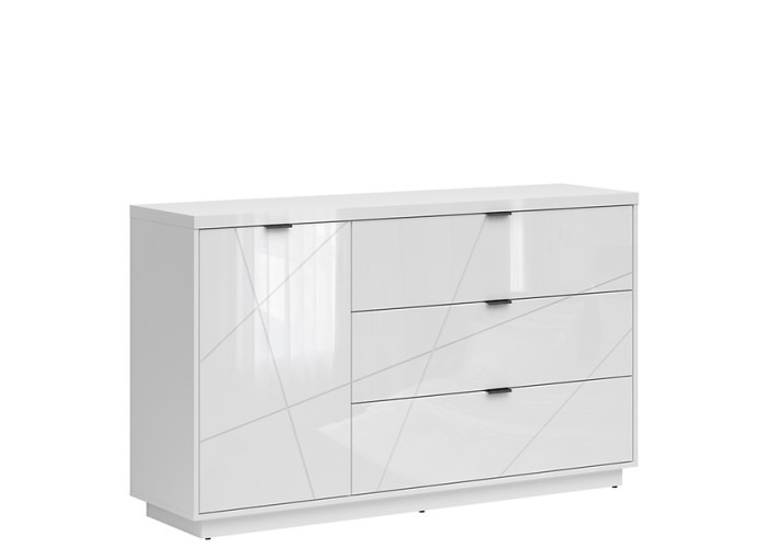 FORN biely lesk KOM1D3S, komoda FORN biely lesk KOM1D3S, komoda