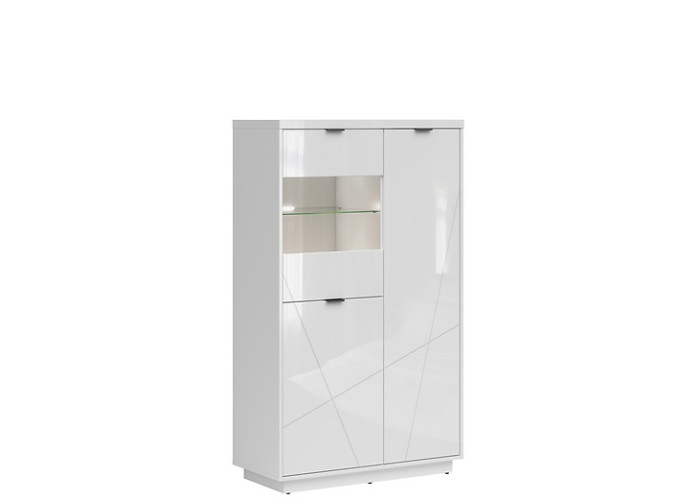 FORN biely lesk REG2D1W, vitrína FORN biely lesk REG2D1W, vitrína