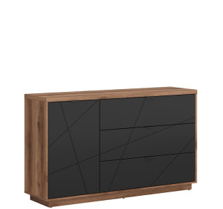 FORN dub/čierna KOM1D3S, komoda