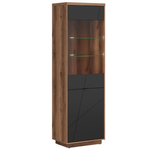 FORN dub/čierna REG1D1W, vitrína