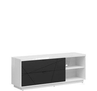 FORN biely lesk/čierna matná RTV2S, TV stolík