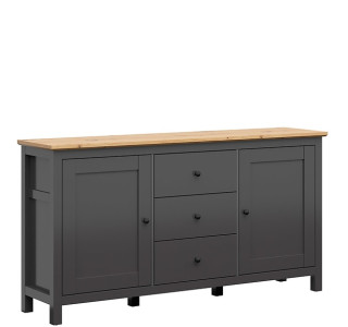 HESEN grafit/dub artisan KOM2D3S/10/19, komoda