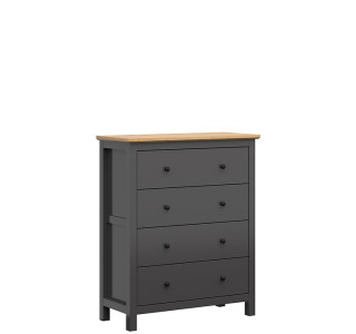 HESEN grafit/dub artisan KOM4S/12/10, komoda