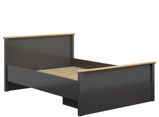 HESEN grafit/dub artisan LOZ140/1S, manželská posteľ so zásuvkou 140x200 cm