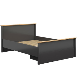 HESEN grafit/dub artisan LOZ140/1S, manželská posteľ so zásuvkou 140x200 cm