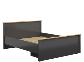 HESEN grafit/dub artisan LOZ160/1S, manželská posteľ so zásuvkou 160x200 cm