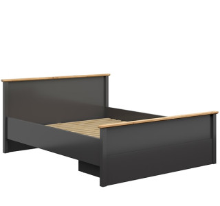 HESEN grafit/dub artisan LOZ160/1S, manželská posteľ so zásuvkou 160x200 cm