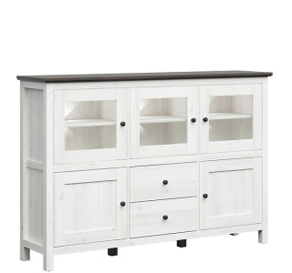 HESEN smrekovec/borovica larico KOM3W2D2S/13/19, komoda/vitrína