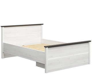 HESEN smrekovec/borovica larico LOZ140/1S, manželská posteľ so zásuvkou 140x200 cm