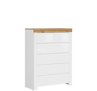 HOLTEN biely lesk KOM6S, komoda