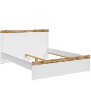 HOLTEN biely lesk LOZ/160, biela manželská posteľ 160x200 cm