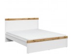 HOLTEN biely lesk LOZ/160, biela manželská posteľ 160x200 cm