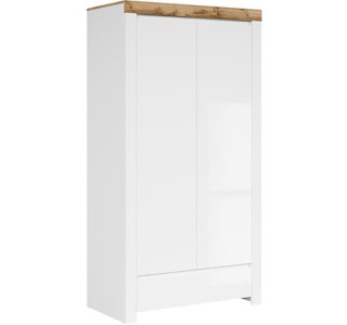 HOLTEN biely lesk SZF2D1S, šatníková skriňa