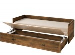 INDIANA dub sutter JLOZ 80/160 (béžová) rozkladacia posteľ s matracom a vankúšmi