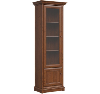 KENT gaštan EWIT 1DL vitrína, ľavé prevedenie