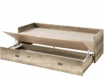 MALCOLM LOZ/80/160 cappucino, rozkladacia posteľ s matracom a vankúšmi