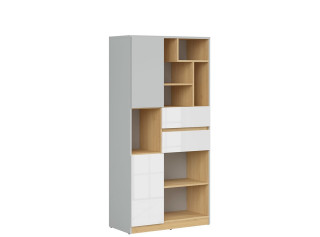 NANDU REG2D2S biely lesk, regál