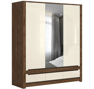 RUSO perleťový lesk SZF2D1M3S, šatníkovo-policová skriňa