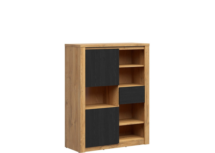 WALTON dub/dub čierny REG2D1S, regál