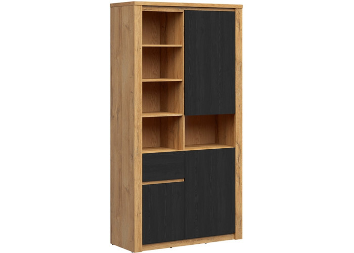 WALTON dub/dub čierny REG3D1S, regál