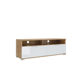 ZELE dub wotan/biely lesk RTV2S TV stolík ZELE dub wotan/biely lesk RTV2S TV stolík