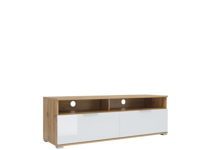 ZELE dub wotan/biely lesk RTV2S TV stolík ZELE dub wotan/biely lesk RTV2S TV stolík