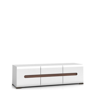 AZTECA TRIO biela/biely lesk RTV2D2S/4/15, TV stolík