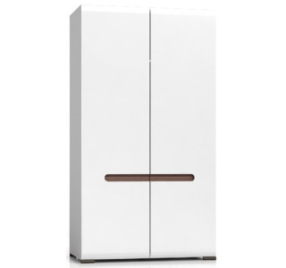 AZTECA TRIO biela/biely lesk SZF2D/19/11 šatníková skriňa