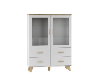 ELIS biela 2D4S 120, vitrína ELIS biela 2D4S 120, vitrína