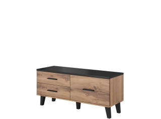 ELIS dub wotan/čierna 1D2S 120, TV stolík ELIS dub wotan/čierna 1D2S 120, TV stolík