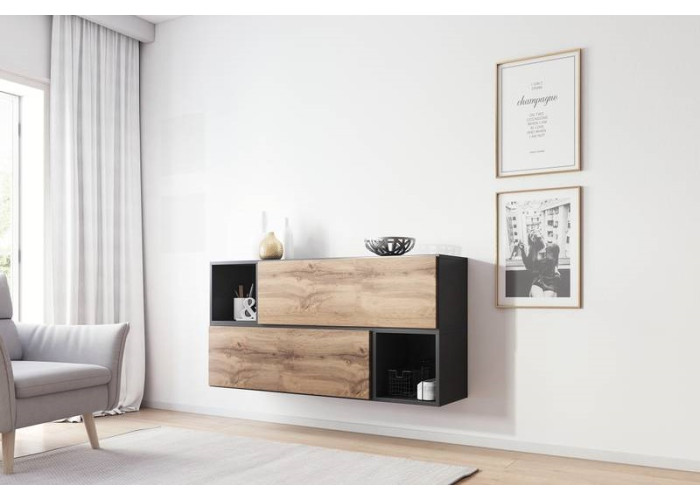 RAFA antracit/dub wotan 14, závesná komoda RAFA antracit/dub wotan 14, závesná komoda