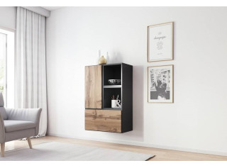 RAFA antracit/dub wotan 17, závesná komoda