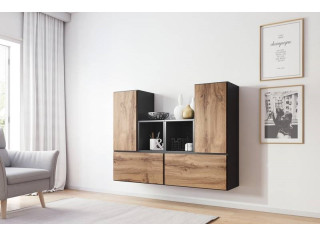 RAFA antracit/dub wotan 18, závesná komoda