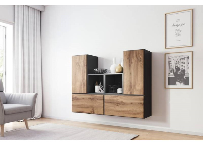 RAFA antracit/dub wotan 18, závesná komoda RAFA antracit/dub wotan 18, závesná komoda