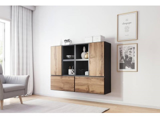 RAFA antracit/dub wotan 19, závesná komoda