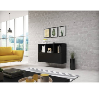 RAFA čierna 12, závesná komoda