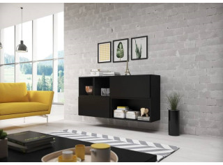 RAFA čierna 15, závesná komoda