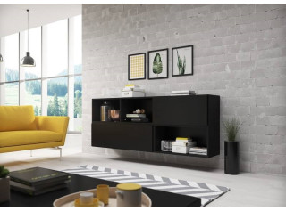 RAFA čierna 16, závesná komoda