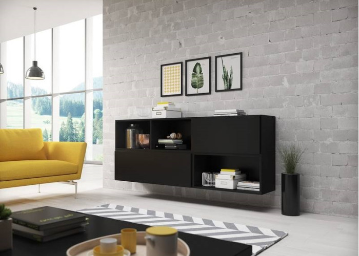 RAFA čierna 16, závesná komoda RAFA čierna 16, závesná komoda