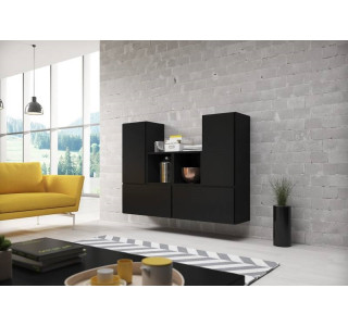 RAFA čierna 18, závesná komoda