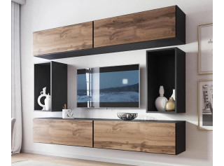 RAFA antracit/dub wotan 01, obývačková zostava